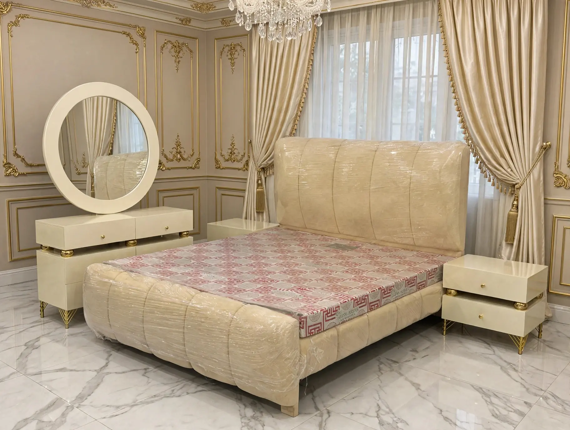 Tufted Velvet Bedroom Set