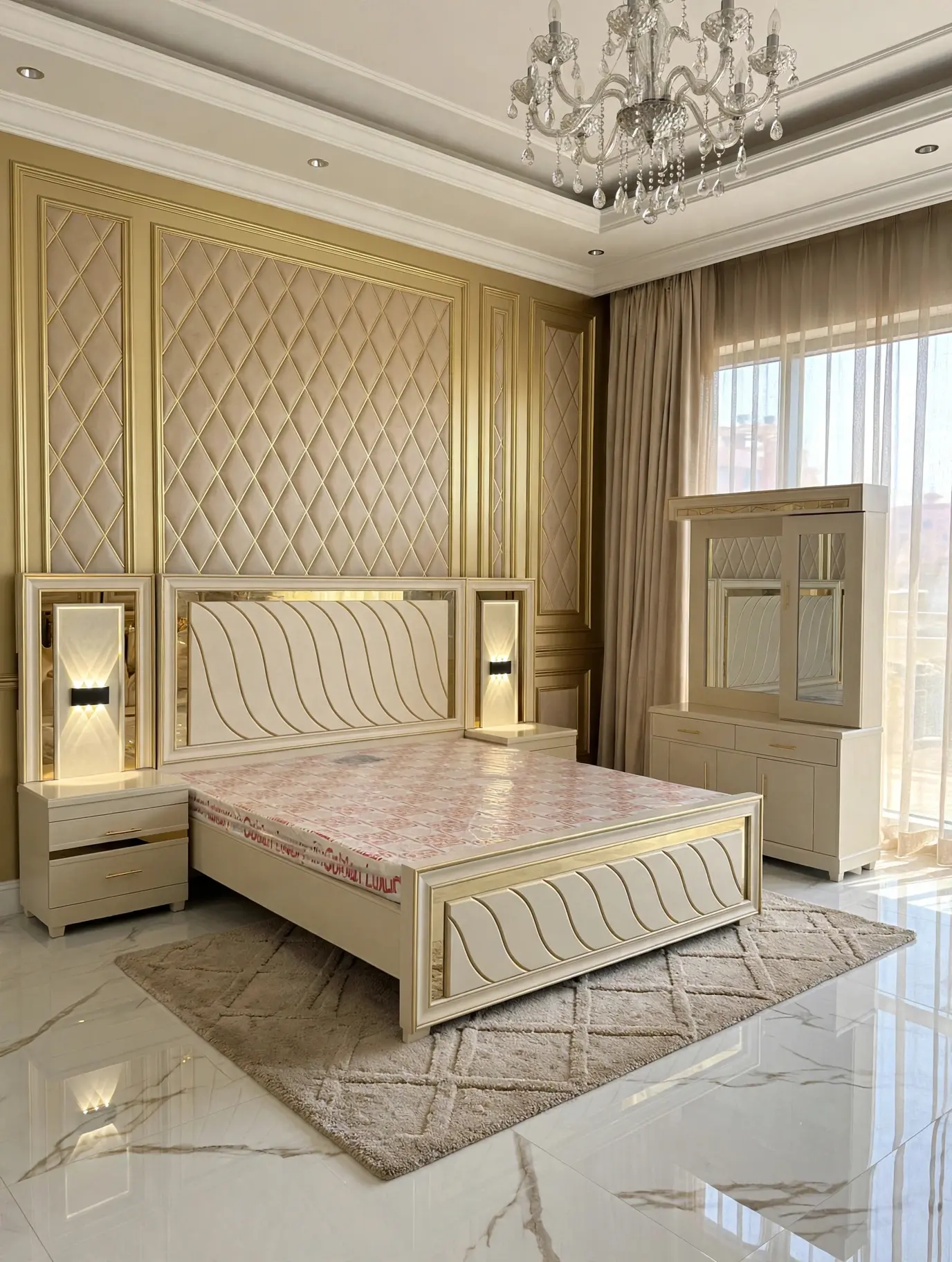 S-Brass High Gloss Paint Bed Set
