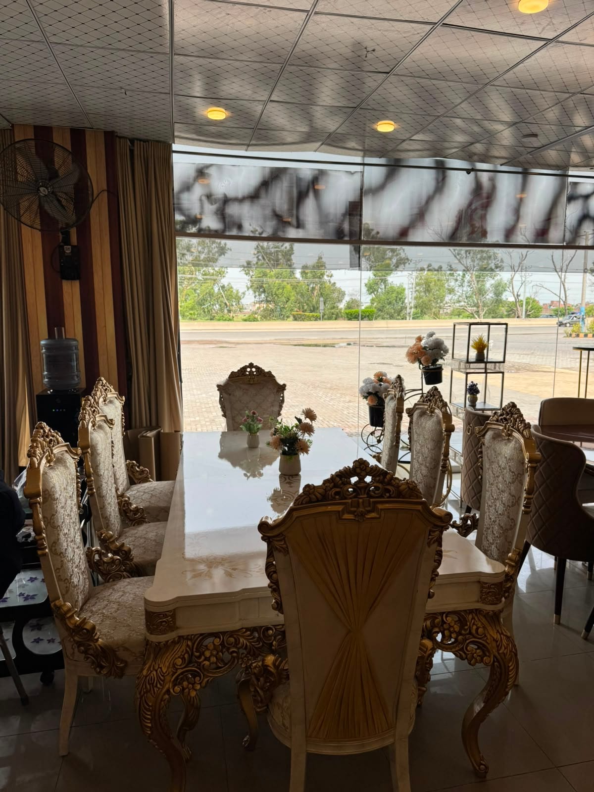 Carved Walnut Dining Table · Dining