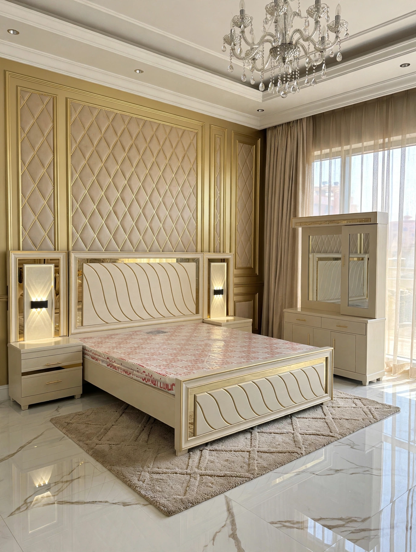 S-Brass High Gloss Paint Bed Set