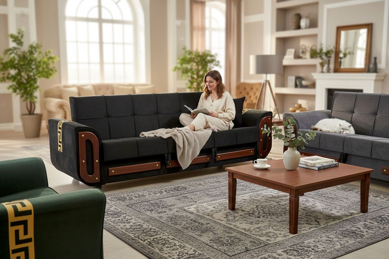 Luxury L-Shape Sofa · Sofa Cum Bed